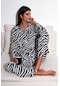 Lela Kadın Pijama Takımı 6110014 Siyah-beyaz