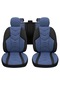Minderland Verita Elegance Serisi Oto Koltuk Kılıfı, Keten-deri / Mavi, Hyundai Elantra İle Uyumlu
