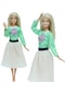 Barbie Bebek  Oyuncak Bebek Giysileri Çok Stilleri  Pantolon Gömlek 1/6 11.5 Inç Bebek  Oyuncak   Kıyafetler, Seçenekler: Yeşil/sıcak Beyaz