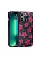 Kilifone - İphone Uyumlu İphone 11 Pro Max - Kılıf Simli Desenli Kamera Korumalı Parlak Popy Kapak - Çiçek