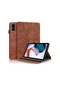 Xiaomi Redmi Pad 10.61 Life Tree Serisi İçin Tutuculu Yatay Flip Deri Kılıf Kahverengi