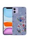 Mutcase - İphone Uyumlu İphone 12 - Kılıf Desenli Sert Mumila Silikon Kapak - Lilac Bear