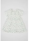 Defacto Kız Bebek Çiçekli Kısa Kollu Elbise C4500a524smpn354