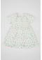 Defacto Kız Bebek Çiçekli Kısa Kollu Elbise C4500a524smpn354