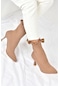Fox Shoes Vizon Triko İnce Topuklu Kadın Bot L799584057