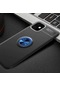 Mutcase - İphone Uyumlu İphone 11 - Kılıf Yüzüklü Auto Focus Ravel Karbon Silikon Kapak - Siyah-mavi