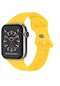 Wozlo iOS Uyumlu Watch 1, 2, 3, 4, 5, 6, 7, 8, Se Silikon Kordon Kayış - M-l Beden 38/40/41mm - Sarı