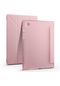 Kilifone - Galaxy Uyumlu Galaxy Tab A8 10.5 Sm-x200 2021 - Kılıf Kalem Bölmeli Stand Olabilen Origami Tri Folding Tablet Kılıfı - Rose Gold