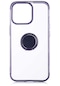 iPhone Uyumlu 13 Pro Kılıf Lopard Kılıf Dört Köşe Lazer Renkli Yüzüklü Şeffaf Silikon Gess - Siyah
