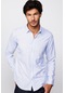 Tudors Slim Fit Dar Kesim Desenli Pamuklu Kolay Ütülenebilir Beyaz Erkek Gömlek-29561-beyaz