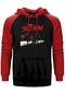 Skid Row Albu M Kırmızı Renk Reglan Kol Kapşonlu Sweatshirt