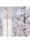 Amber Sakura Japon Pembe Kiraz Çiçeği Suşi Gıda Çubukları Beyaz - Pembe