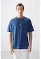 Tommy Life Parlament Pamuklu Kalın Yumuşak Dokulu Oversize Fit Baskılı Erkek T-shirt - 88373 Parlament