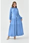 Violevin Er-cool Kadın Keten Elbise 8183-59-mavi