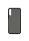 Mutcase - Huawei Uyumlu P Smart S / Y8p Aqm-lx1 - Kılıf Arkası Mat Buzlu Kenarı Renkli Düğmeli Fri Silikon - Siyah