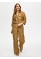 Wide Leg Fit Ütü İzli Tensel Keten Pantolon S25pnt018 Us25pnt01831 Vizon