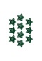 Suntek Yılbaşı 10x Yıldızı Kolye Düğün Dekoratif Gelin Duş Pentagram Yeşil