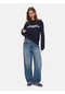 Ltb Sloganlı Sıfır Yaka Uzun Kollu Sweatshırt 011258108661071 7641 Karışık Çok Renkli