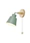 Singree Modern Minimalist Makaron Yatak Başı Duvar Lambası Ahşap Fermuar Anahtarlı İskandinav Dekor 10cm Taban E27 Ampulsüz Kırmızı