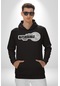 Yediniz Bitrdiniz Beni Yazılı Kadın Erkek Siyah Kapüşonlu Sweatshirt Hoodie Siyah