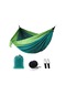 Tenfowee 210t Nilon Çift Kişilik Hammock - İç/içe Kullanıma Uygun, Genişletilmiş Swing - Kamp, Piknik, Turizm İçin Rahat Mola Ürünü Yeşil-leylak Koyu Yeşil
