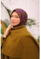 Silk Home Soft Eşarp 73074-20 Koyu Yeşil, Turuncu, Tarçın, Mor, Mercan