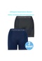 Erkek Dikişsiz/seamless Nefes Alabilen Boxer 2'li Set Füme - Lacivert