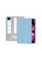 Noktaks - iPad Uyumlu Pro 12.9 2022 M2 - Kılıf Arkası Şefaf Stand Olabilen Koruyucu Nort Tablet Kılıfı - Mavi Açık