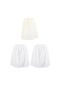 Şile Bezi Mini ve Dizüstü Kadın Jüpon Kısa Etek Astarı 3'lü Set Beyaz-krem-beyaz Byz/krm/by-beyaz-krem-beyaz