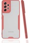 Noktaks - Samsung Galaxy A53 5g Uyumlu - Kılıf Kenarı Renkli Arkası Şeffaf Parfe Kapak - Pembe