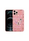 Mutcase - İphone Uyumlu İphone 13 Pro - Kılıf Desenli Sert Mumila Silikon Kapak - Pink Flower
