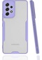 Noktaks - Samsung Galaxy A53 5g Uyumlu - Kılıf Kenarı Renkli Arkası Şeffaf Parfe Kapak - Mor