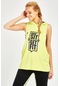 Maraton Active Regular Kadın Kapşonlu Kolsuz Gym Neon Sarı Atlet 17503-Neon Sarı
