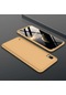 Kilifone - Samsung Uyumlu Galaxy A10 - Kılıf 3 Parçalı Parmak İzi Yapmayan Sert Ays Kapak - Gold