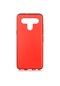 Noktaks - Lg Uyumlu Lg K41s - Kılıf Mat Renkli Esnek Premier Silikon Kapak - Kırmızı