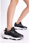 Tonny Black Kadın Siyah Taş Şeritl Bağcıklı Sneaker
