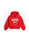 Koton Minnie Mouse Sweatshirt Lisanslı Kapşonlu Şardonlu Kırmızı 4wkg10498ak 4WKG10498AK413