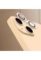 Noktaks - iPhone Uyumlu 13 - Kamera Lens Koruyucu Cl-04 - Gold