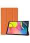 Noktaks - Samsung Galaxy Uyumlu Tab A 8.0 2019 T290 - Smart Cover Stand Tablet Kılıfı - Turuncu
