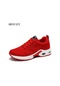 Kırmızı Kadın Moda Hava Yastığı Spor Koşu Düz Yumuşak Alt Sneaker Örgü Nefes Rahat Ayakkabılar
