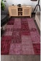 Homshtag Cesur Ol Kırmızı Renkli Halı Geometrik Oturma Odası Halısı Modern Kare Desenli Salon Halısı Çok Renkli