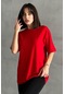 Kadın Oversize T-shirt Kırmızı