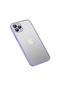 Noktaks - iPhone Uyumlu 13 Pro Max - Kılıf Arkası Mat Kenarları Renkli Sert Retro Kapak - Lila