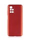 Noktaks - Xiaomi Uyumlu Xiaomi Redmi 10 - Kılıf Mat Renkli Esnek Premier Silikon Kapak - Kırmızı