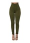 Mengtuo İlkbahar ve Yaz Yeni Yüksek Bel Dar Kadın Pantolonu - Yeşil