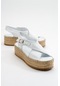 Luvishoes Bellezza Beyaz Cilt Hakiki Deri Kadın Sandalet