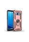 Ekılıf - Samsung Galaxy S8 Uyumlu - Kılıf Yüzüklü Zırh Tank Vega Kapak - Rose Gold