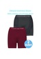 Erkek Dikişsiz/seamless Nefes Alabilen Boxer 2'li Set Füme - Bordo