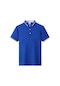 Erkek Yaz Yeni Polo Gömlek Yaka T-shirt Mavi