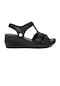 Mammamia D24ys-1375 Kadın Dolgu Topuk Sandalet Siyah-siyah